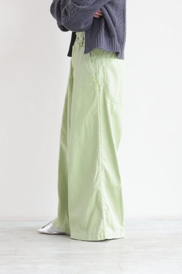 unfil(アンフィル) egyptian cotton ox bleach-out wide leg pants