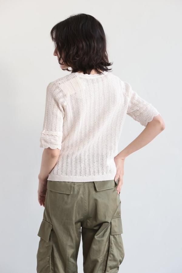 極美品⭐︎ MACPHEE レーシーニット ハーフスリーブプルオーバー