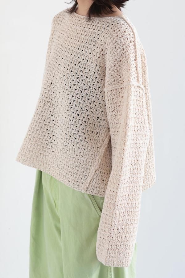 unfil(アンフィル) double honeycomb mesh sweater - YAMAROKU unfil(アンフィル) double honeycomb mesh sweater - YAMAROKU