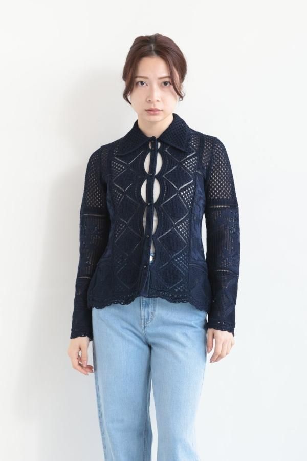 ✩momo✩マメクロゴウチ　レースカーディガン Mame Kurogouchi懐かしさが透けるTraditional Curtain Lace