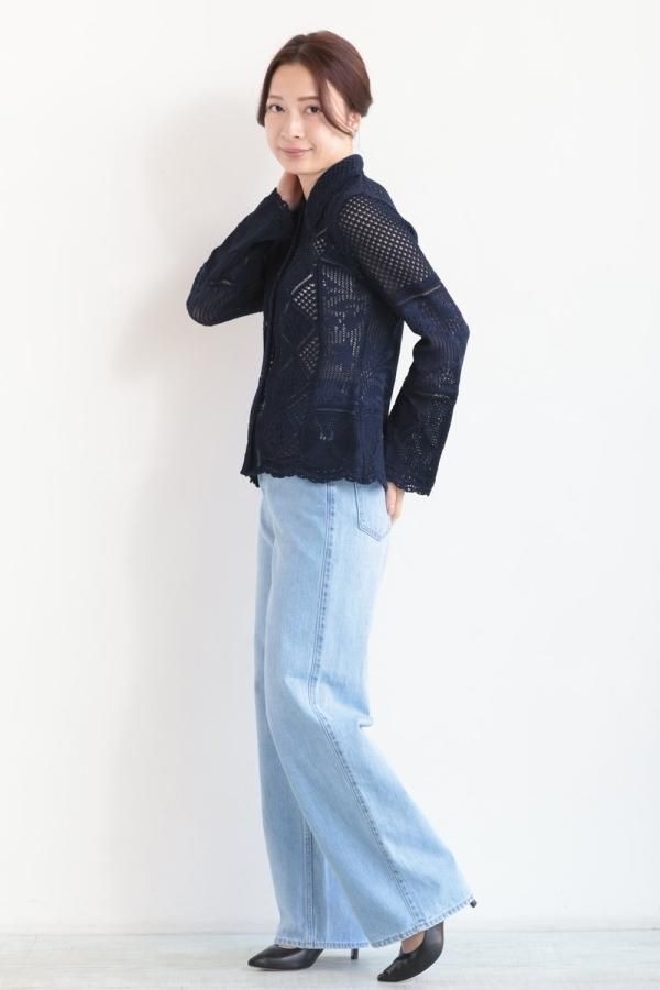 Mame Kurogouchi(マメ) Cotton Lace Knitted Cardigan