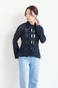 Mame Kurogouchi(ޥ) Cotton Lace Knitted Cardigan