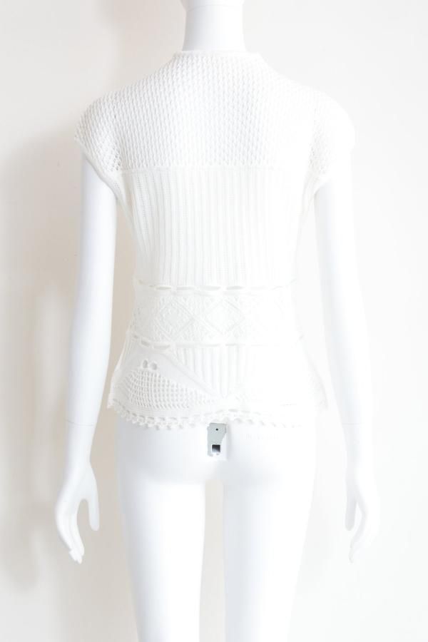 Mame Kurogouchi(マメ) Cotton Lace Sleeveless Knitted Top