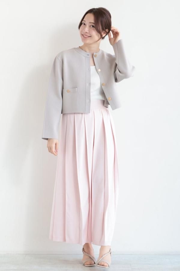 uncrave WHITE(アンクレイヴ) ドライタッチニット プリーツ