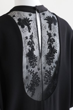 Mame Kurogouchi(ޥ) BackSatin Crepe Georgette Embroidered Lace Back Dress