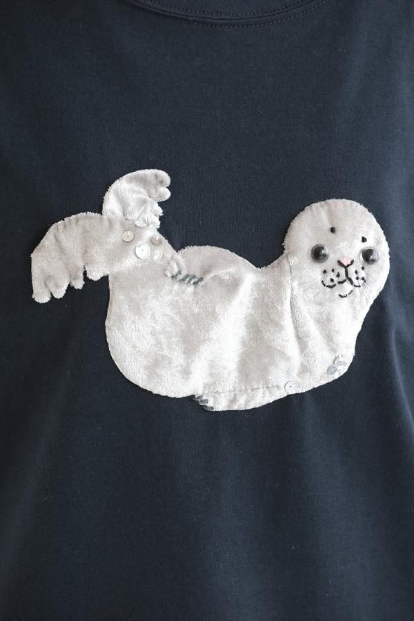 MUVEIL(ミュベール) アザラシモチーフTシャツ - YAMAROKU