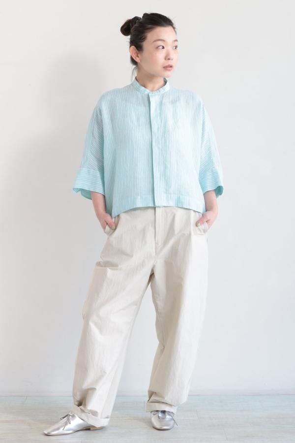 美品　マカフィー　リネン100%　グリーンチェックシャツ　40　L相当 リネンブレンドシャツ - カーキグリーン - レディース | H&M JP