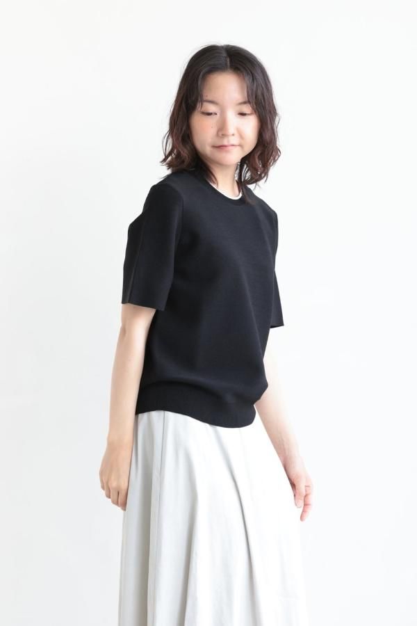 Theory(セオリー) WOOSTER CREPE KNIT LINKS LINKS TEE BLACK