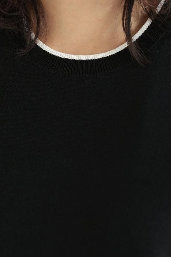Theory(セオリー) WOOSTER CREPE KNIT LINKS LINKS TEE BLACK