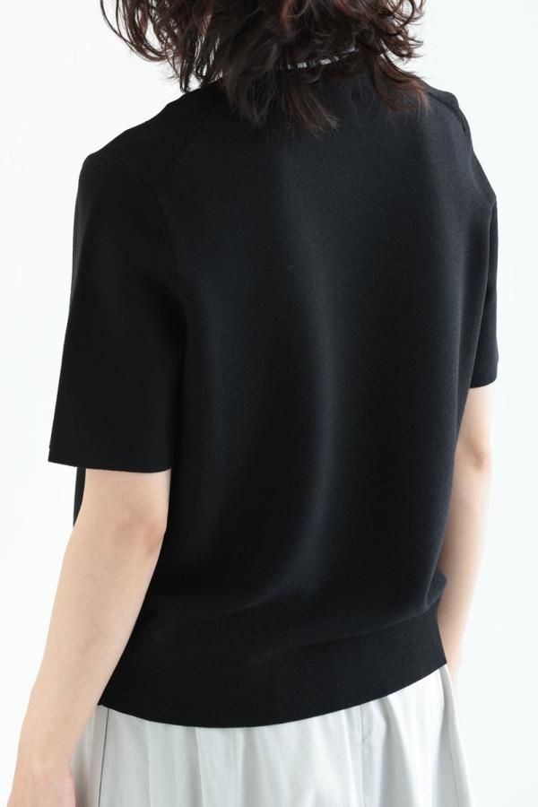 Theory(セオリー) WOOSTER CREPE KNIT LINKS LINKS TEE BLACK