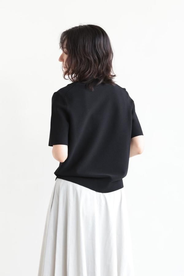 Theory(セオリー) WOOSTER CREPE KNIT LINKS LINKS TEE BLACK