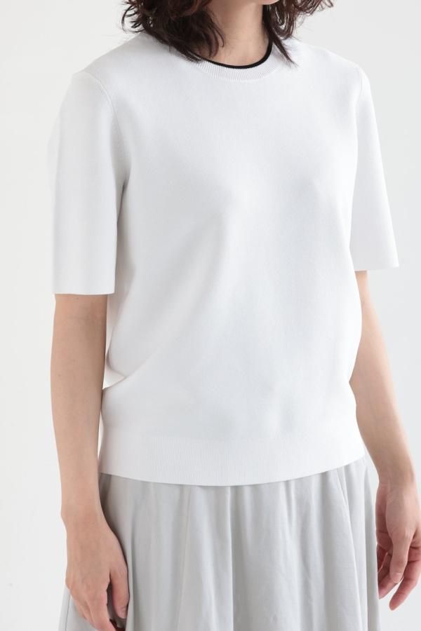 Theory(セオリー) WOOSTER CREPE KNIT LINKS LINKS TEE WHITE