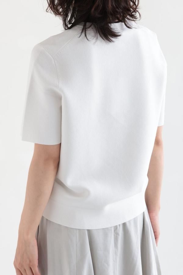 Theory(セオリー) WOOSTER CREPE KNIT LINKS LINKS TEE WHITE
