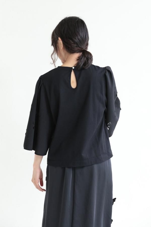 休日値下ミュベールあじさいtシャツカットソーmuveil紫陽花