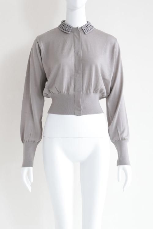 Mame Kurogouchi(マメ) Detachable Embroidery Collar Knitted