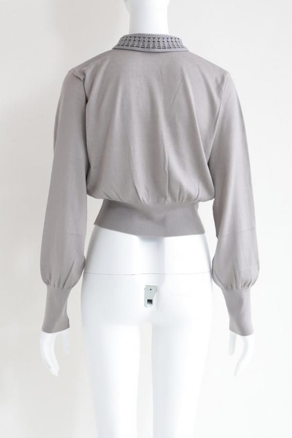 Mame Kurogouchi(マメ) Detachable Embroidery Collar Knitted