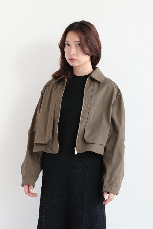 Mame Kurogouchi(マメ) Organic Cotton Twill Short Jacket KHAKI -  YAMAROKU（ヤマロク） オンラインストア