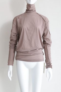 unfil(ե) twisted cotton sheer jersey turtle with mohair-stitch  taupe
