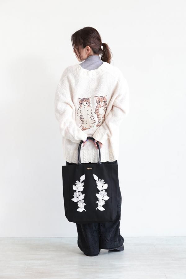 MUVEIL ガウンコート MUVEIL(ミュベール) ネコ刺繍ガウン - YAMAROKU（ヤマロク