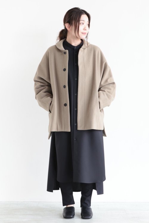 SIWALY fluid(シワリーフルイド) Dolman Sleeve Short Coat - YAMAROKU（ヤマロク） オンラインストア