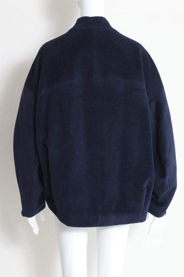 Mame Kurogouchi(マメ) Beaver Finished Alpaca Wool Blouson NAVY
