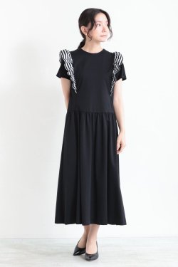 BORDERS at BALCONY(ܡåȥХ륳ˡ) RUFFLE SHOULDER TEE DRESS