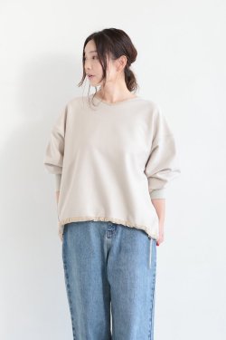 SIWALY fluid(꡼ե륤) V-neck Bonding Pullover  beige