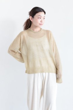 unfil(ե) extra mohair&silk crew-neck sweater
