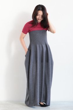 ADAWAS(凉) LIGHT WOOL TUBE DRESS  GREY