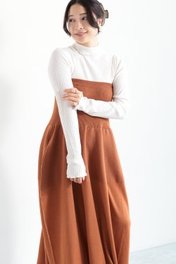 ADAWAS(凉) LIGHT WOOL TUBE DRESS  BRICK