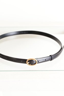 Mame Kurogouchi(ޥ) Cow Hide Leather Narrow Belt