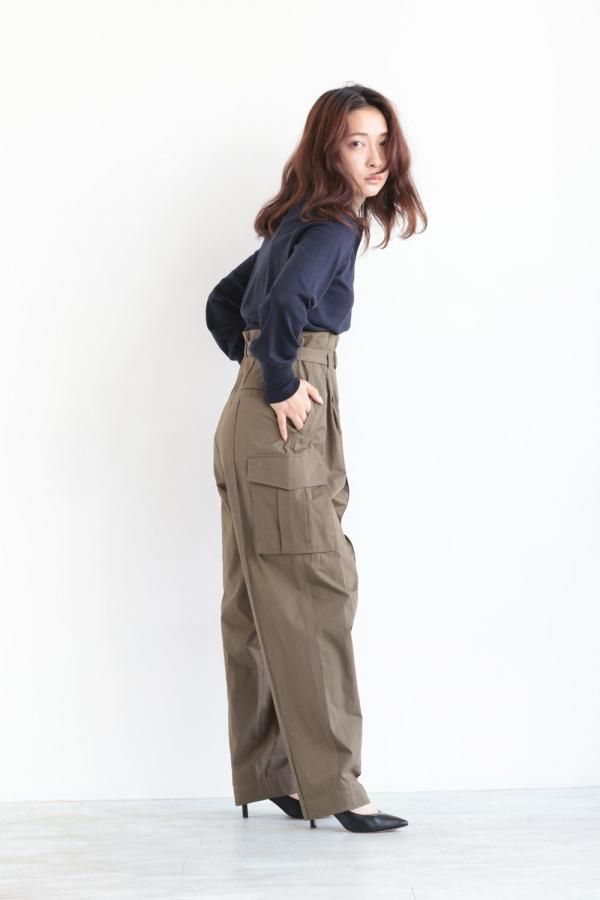 Mame Kurogouchi(マメ) Organic Cotton Twill High Waisted
