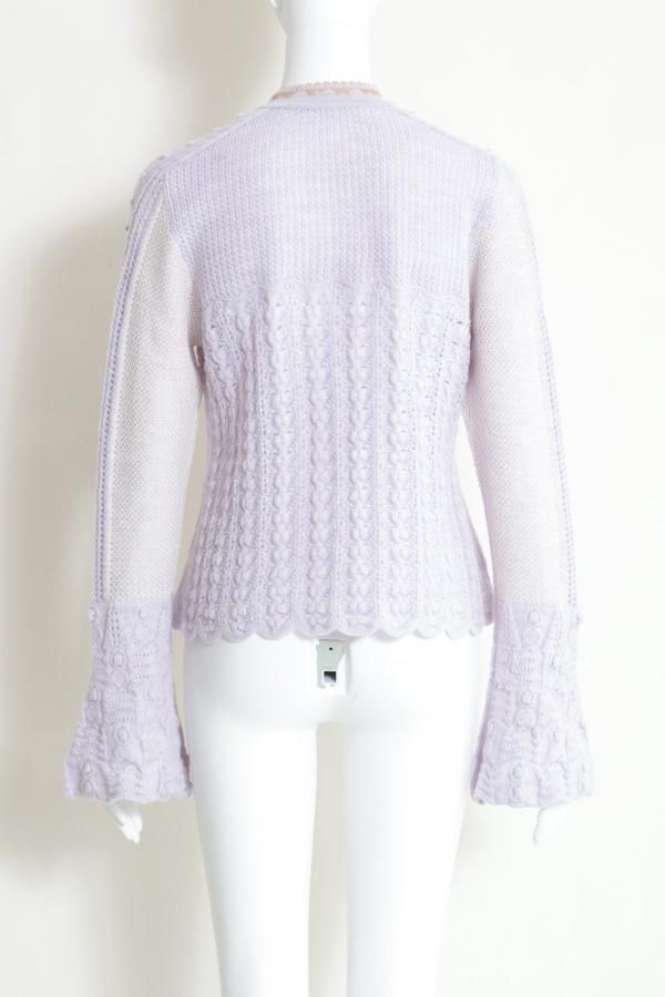 Mame Kurogouchi(マメ) Openwork Pattern Knitted Cardigan