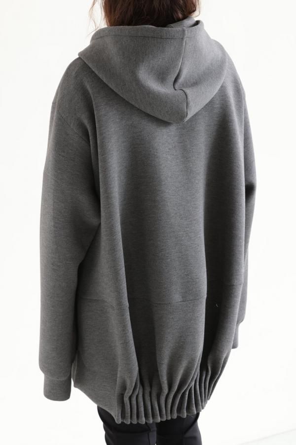 美品　エレンディーク　パーカー ELENDEEK（エレンディーク） パーカー タックヘムフーディ レディース