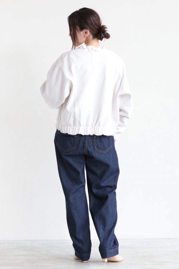 unfil(アンフィル) vintage cotton fleece zip front jacket old white -  YAMAROKU（ヤマロク） オンラインストア