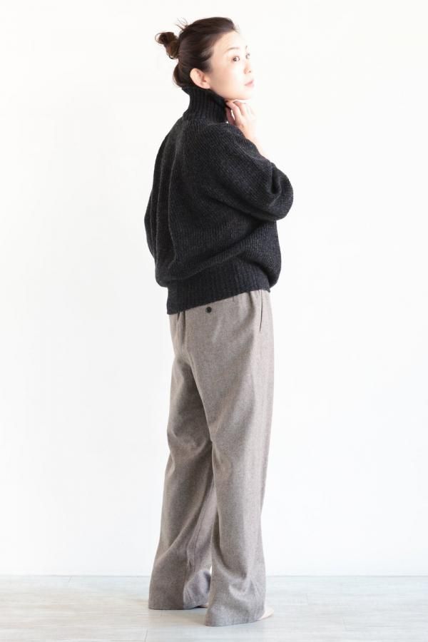 unfil(アンフィル) superfine lambs & chenille ribbed-knit