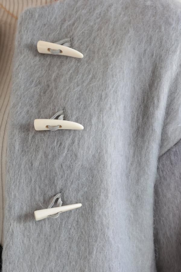 Mame Kurogouchi(マメ) Gradient Dye Mohair Cropped Coat - YAMAROKU