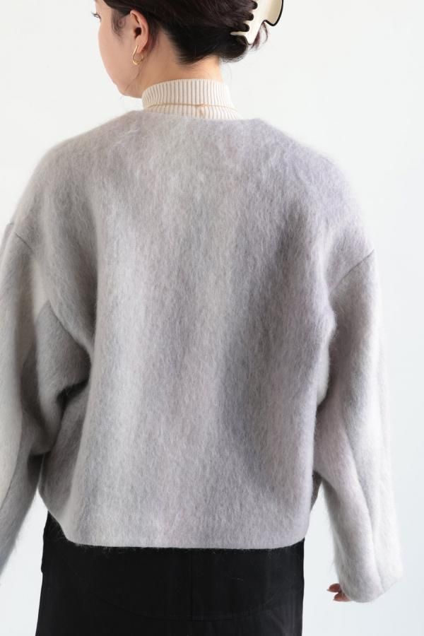 Mame Kurogouchi(マメ) Gradient Dye Mohair Cropped Coat - YAMAROKU