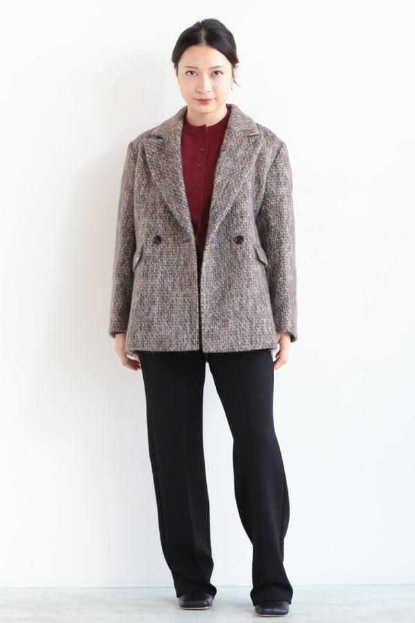 【MACPHEE】モヘヤミックスシャギーダブルブレストジャケット（サイズ36） MACPHEE(マカフィ) モヘヤミックスシャギー ダブルブレストジャケット