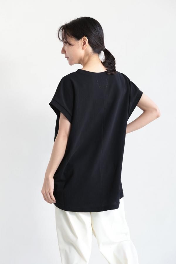 MUVEIL(ミュベール) ネコプリントTシャツ black - YAMAROKU