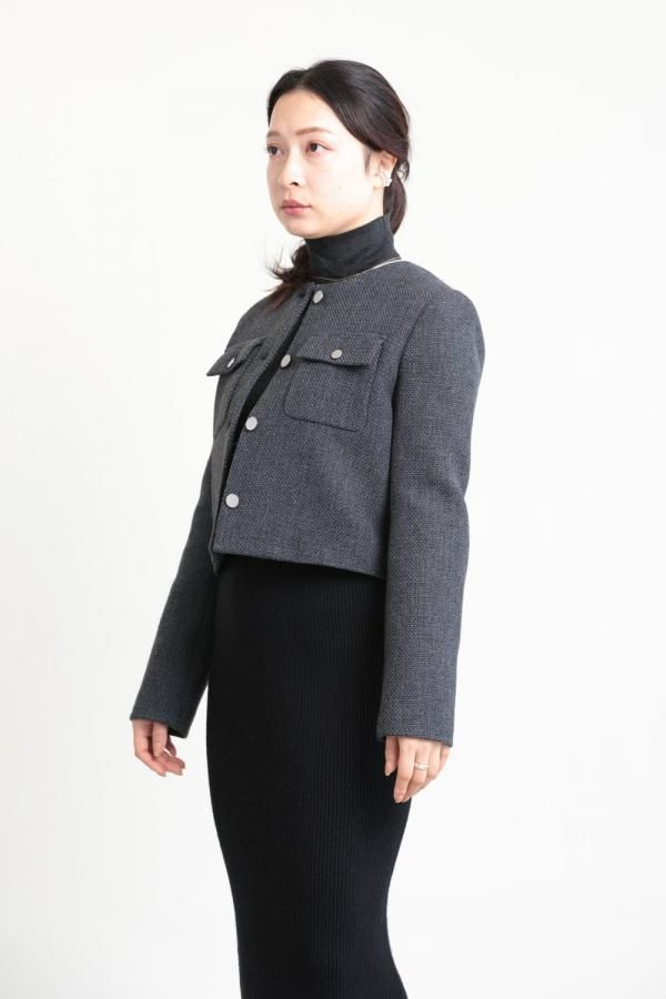 Theory セオリー ドライコットンモックニットコンボチュニック Theory - ドライコットンモックニットコンボチュニック