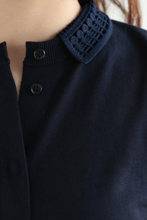 Mame Kurogouchi(マメ) Detachable Embroidery Collar Knitted