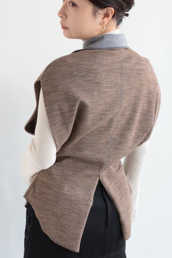 mame kurogouchi ウール トップス レディース】Drip Glaze Pattern Mohair Knitted Top | Mame