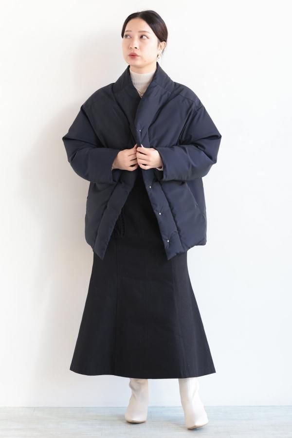 Mame Kurogouchi(マメ) Silk Nylon Rounded Down Jacket
