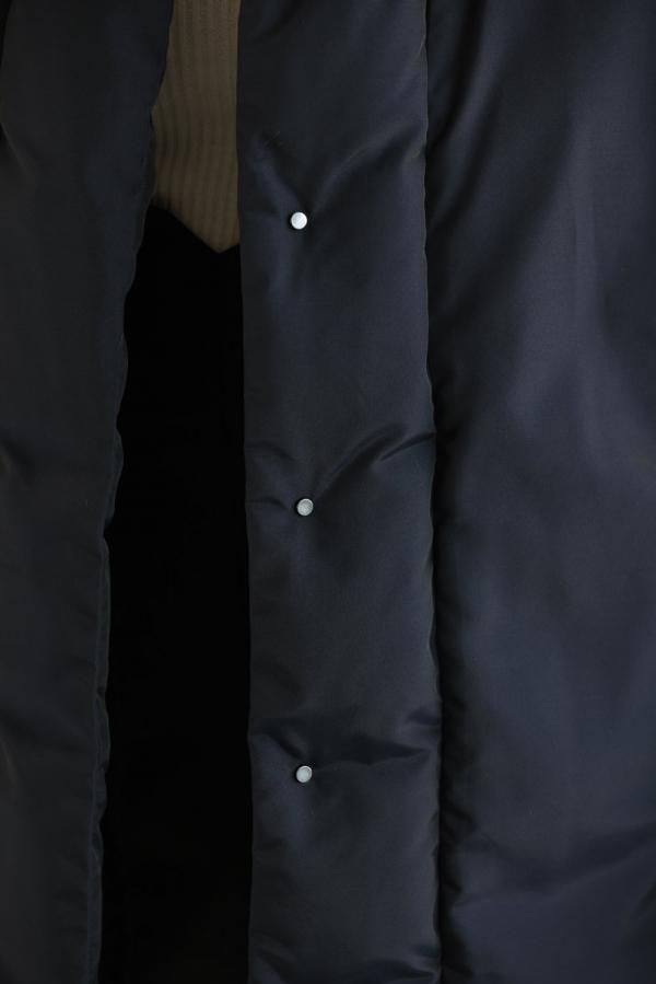 Mame Kurogouchi シルク レーヨン ラウンドダウン ジャケット Mame Kurogouchi：Silk Nylon Rounded Down Jacket - NAVY