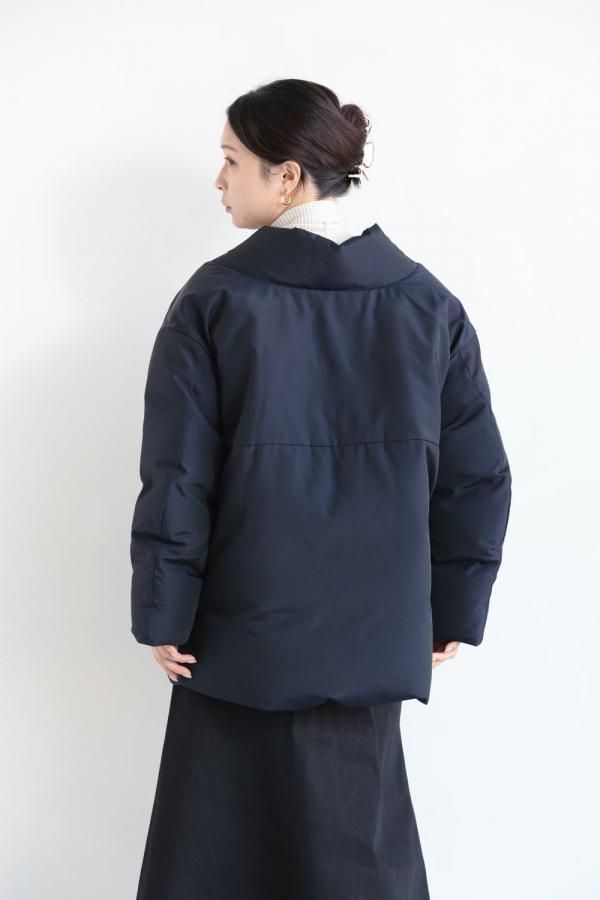 Mame Kurogouchi(マメ) Silk Nylon Rounded Down Jacket