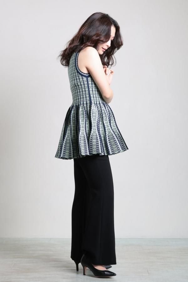 Mame Kurogouchi(マメ) Lantern Knitted Volume Top - YAMAROKU