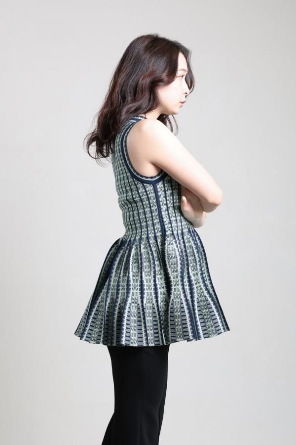 Mame Kurogouchi(マメ) Lantern Knitted Volume Top - YAMAROKU