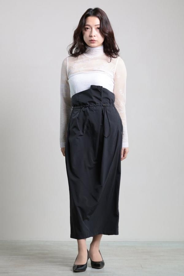 Mame Kurogouchi(マメ) Nature Pattern Sheer Knitted High Neck Top