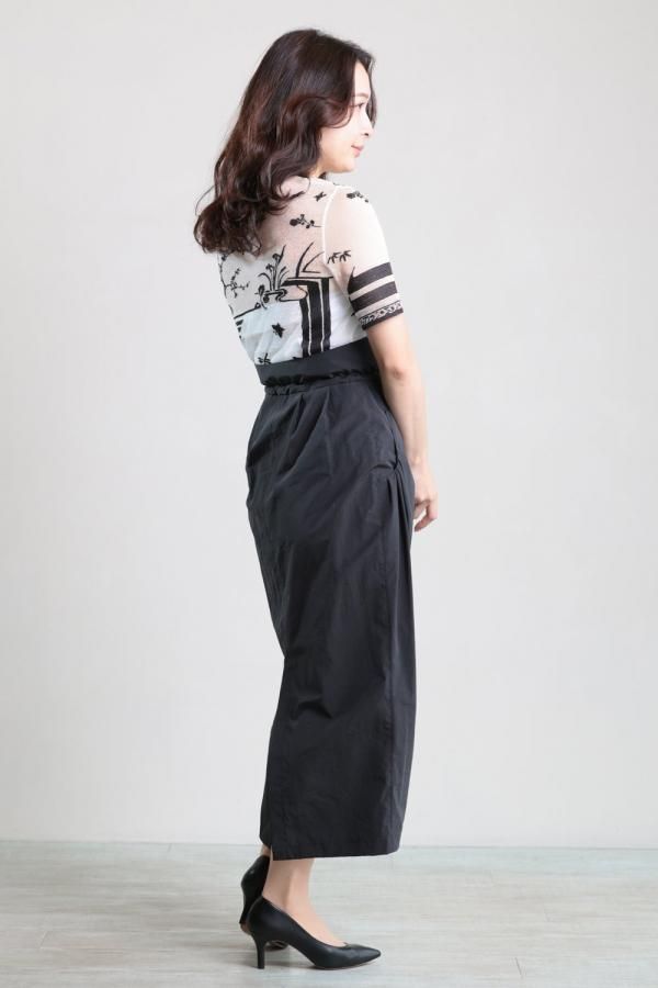 Mame Kurogouchi(マメ) Nature Pattern Sheer Knitted Crew Neck